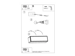 Candeeiros de parede Vivin moderno, cerâmica - 1 fontes de luz 3000K - L.33 x H.10 cm - branco