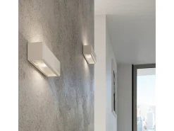 Candeeiros de parede Vivin moderno, cerâmica - 1 fontes de luz 3000K - L.33 x H.10 cm - branco