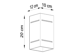 Candeeiros de parede Vivus sótão, alumínio - 1 fontes de luz 4000K - L.10 x H.20 cm - cinza