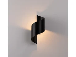 Candeeiros de parede Zaltonia moderno, aço - 1 fontes de luz 4000K - L.15 x H.31 cm - preto