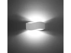 Candeeiros de parede Zanila moderno, aço - 1 fontes de luz 4000K - L.30 x H.13 cm - branco