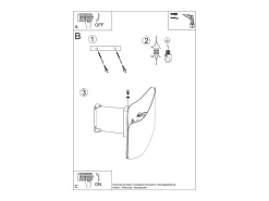 Candeeiros de parede Zanila moderno, aço - 1 fontes de luz 4000K - L.30 x H.13 cm - branco