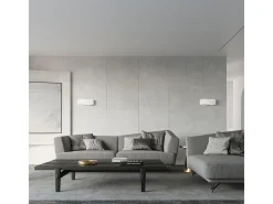 Candeeiros de parede Zanila moderno, aço - 2 fontes de luz 4000K - L.40 x H.15 cm - branco