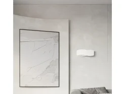 Candeeiros de parede Zanila moderno, aço - 2 fontes de luz 4000K - L.40 x H.15 cm - branco