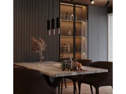 Candeeiros de parede Zarpex moderno, aço - 2 fontes de luz 4000K - L.6 x H.29 cm - preto/cobre