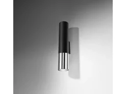 Candeeiros de parede Zarpex moderno, aço - 2 fontes de luz 3000K - L.6 x H.29 cm - preto/cromado