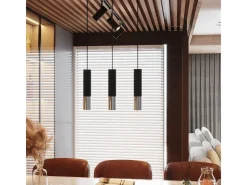 Candeeiros de parede Zarpex moderno, aço - 2 fontes de luz 3000K - L.6 x H.29 cm - preto/cromado