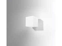 Candeeiros de parede Zinalo moderno, vidro - 1 fontes de luz 3000K - L.10 x H.10 cm - branco
