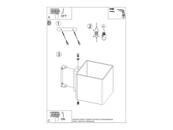 Candeeiros de parede Zinalo moderno, vidro - 1 fontes de luz 3000K - L.10 x H.10 cm - branco