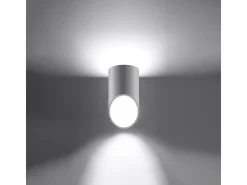 Candeeiros de parede Zitiex moderno, alumínio - 1 fontes de luz 4000K - L.10 x H.20 cm - branco