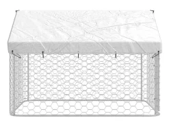 Canil de Exterior Grande com Telhado 200x200x150 cm para Cães