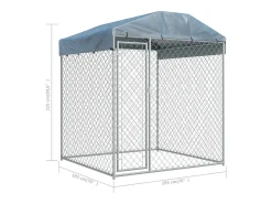 Canil externo com cobertura para cães 225 cm modelo 02_0000324