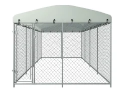 Canil externo com cobertura para cães 8 x 4 x 2 m modelo 02_0000458