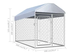 Canil externo com cobertura para cães 125 cm modelo 02_0000325