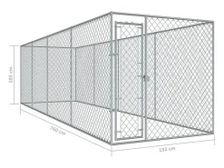 Canil externo com gaiolas para animais parque para cães 760 x 192 x 185 cm 02_0000360