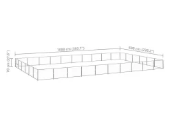 Canil externo para animais gaiola recinto para cães prata 60 m² aço 02_0000294