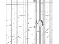 Canil externo para animais gaiola recinto para parque de animais para cães em aço galvanizado com cobertura 110 x 220 x 180 cm 02_0000431
