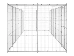 Canil externo para cães com cobertura em aço galvanizado 16,94 m² 02_0000436