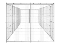 Canil externo para cães com cobertura em aço galvanizado 21,78 m² 02_0000439
