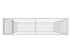 Canil externo para cães em aço galvanizado 4 x 4 x 1 m 02_0000473