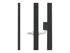Canil externo para cães gaiola/parque de animais 120 x 120 x 150 cm preto 02_0000461
