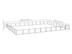 Canil externo para cães gaiola recinto para parque de animais preto 80 m² aço 02_0000560
