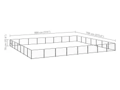 Canil externo para cães gaiola recinto para parque de animais preto 56 m² aço 02_0000543