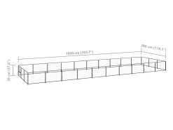Canil externo para cães gaiola recinto para parque de animais preto 30 m² aço 02_0000520