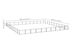 Canil externo para cães gaiola recinto para parque de animais preto 100 m² aço 02_0000488