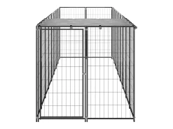 Canil externo para cães parque de animais 4,84 m² aço preto 02_0000532