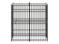Canil/gaiola/recinto externo para cães aço 1,84 m² preto 02_0041776