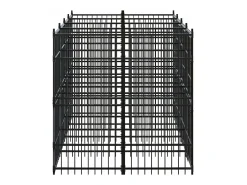 Canil/gaiola/recinto externo para cães aço 7,37 m² preto 02_0041875
