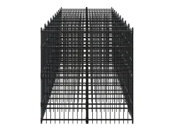 Canil/gaiola/recinto externo para cães aço 16,59 m² preto 02_0041801