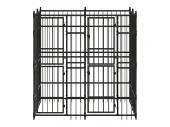 Canil/gaiola/recinto externo para cães aço 3,69 m² preto 02_0041830