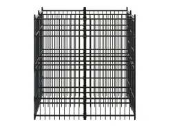 Canil/gaiola/recinto externo para cães aço 3,69 m² preto 02_0041830