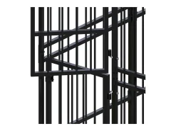 Canil/gaiola/recinto externo para cães aço 3,69 m² preto 02_0041830