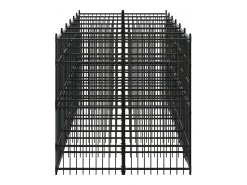 Canil/gaiola/recinto externo para cães aço 11,06 m² preto 02_0041778