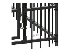 Canil/gaiola/recinto externo para cães aço 11,06 m² preto 02_0041778