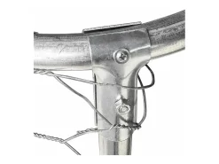 Canil/gaiola/recinto para animais de exterior com cobertura 400 x 200 x 150 cm Prateado 02_0041910
