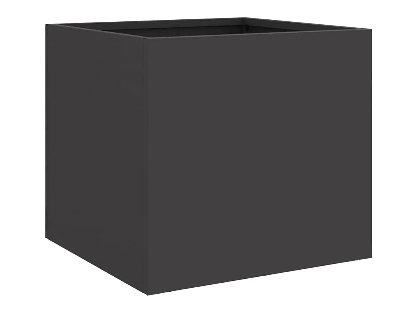 Canteiro elevado para plantas flores pátio jardim 32 x 30 x 29 cm aço preto 02_0037507