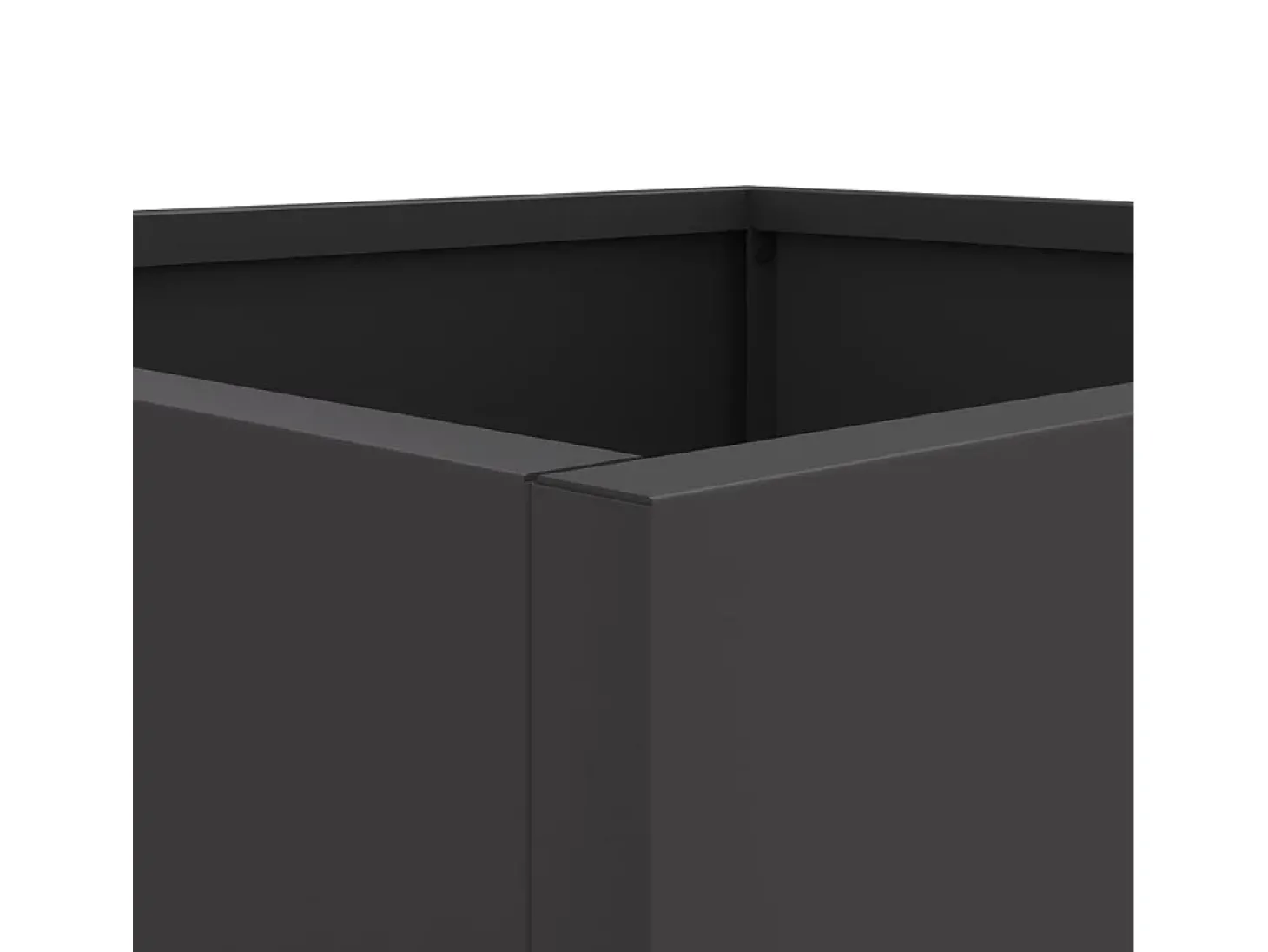 Canteiro elevado para plantas flores pátio jardim 32 x 30 x 29 cm aço preto 02_0037507