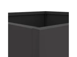 Canteiro elevado para plantas flores pátio jardim 32 x 30 x 29 cm aço preto 02_0037507