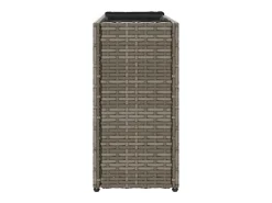 Canteiro elevado para plantas e flores ideal para terraços e jardins com 2 vasos 90 x 20 x 40 cm em resina trançada cinza 02_0038083