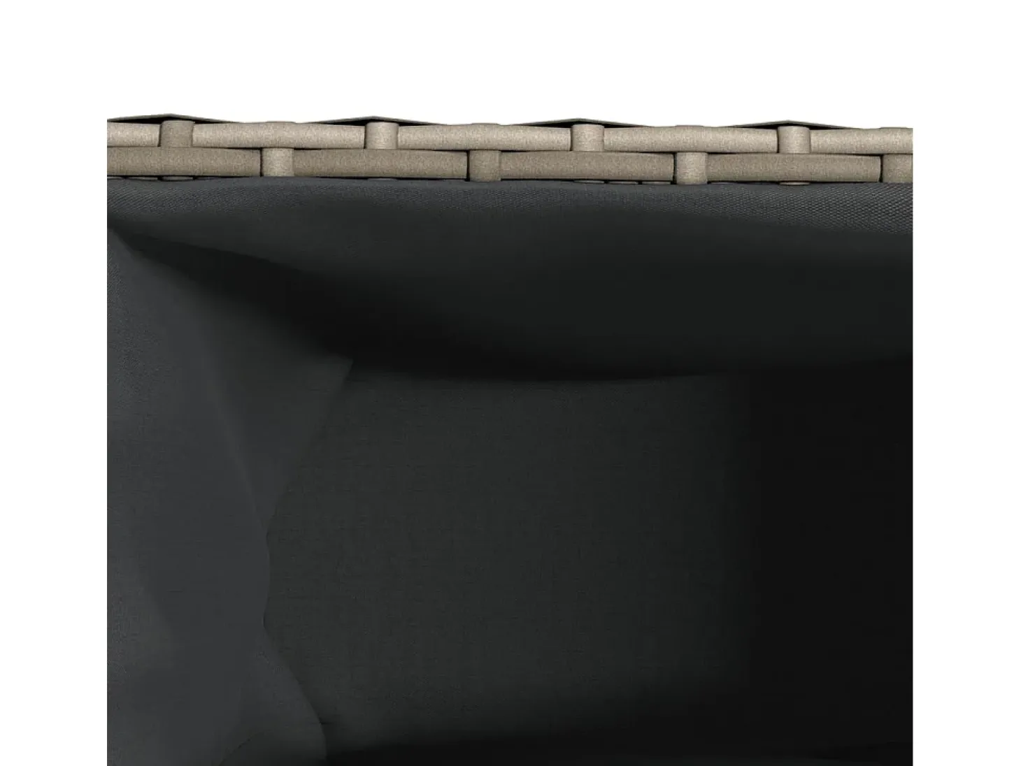 Canteiro elevado para plantas e flores ideal para terraços e jardins com 2 vasos 90 x 20 x 40 cm em resina trançada cinza 02_0038083