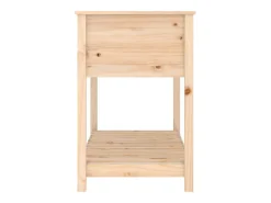 Canteiro elevado para plantas flores pátio jardim com prateleira 111,5 x 54 x 81 cm madeira maciça de pinho marrom 02_0038385