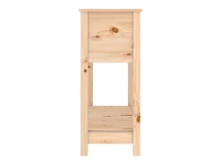 Canteiro elevado para plantas flores pátio jardim com prateleira 111,5 x 34,5 x 81 cm madeira maciça de pinho marrom 02_0038381