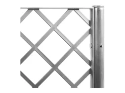 Canteiro elevado para plantas flores e pátios com treliça cinza claro 160 x 40 x 140 cm PP cinza 02_0038350