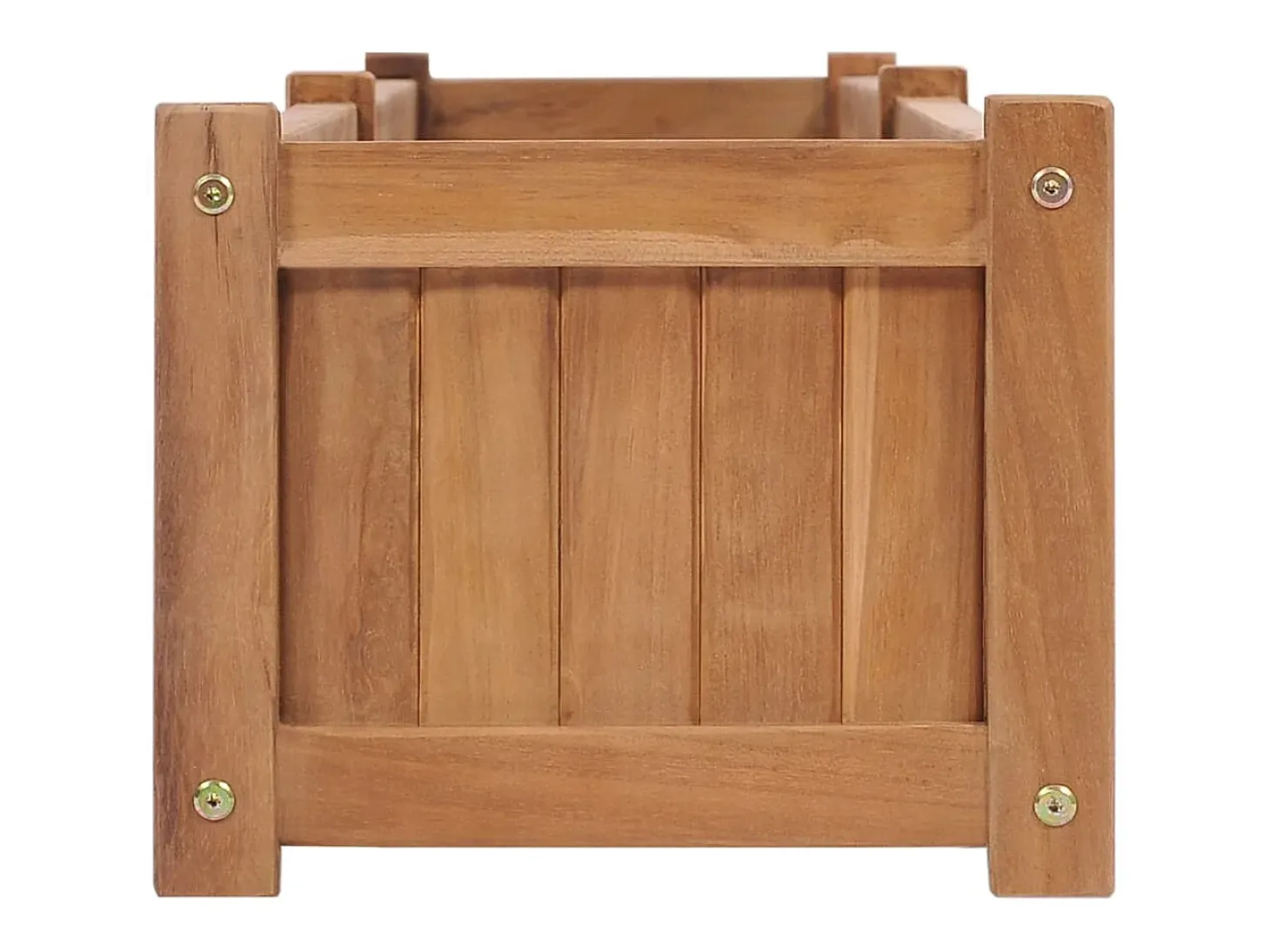 Canteiro elevado para plantas e flores ideal para terraços e jardins 200 x 30 x 25 cm madeira maciça de teca marrom 02_0039222