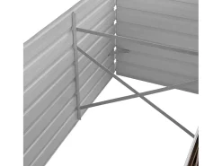 Canteiro elevado para plantas e flores marrom 320 x 80 x 77 cm aço galvanizado 02_0001221