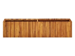 Canteiro elevado para plantas e flores jardim 200 x 30 x 50 cm madeira maciça de acácia 02_0001013